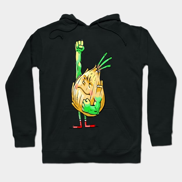 Foodietoon / Veggie Superheroes / Strong Onion Hoodie by ProjectX23